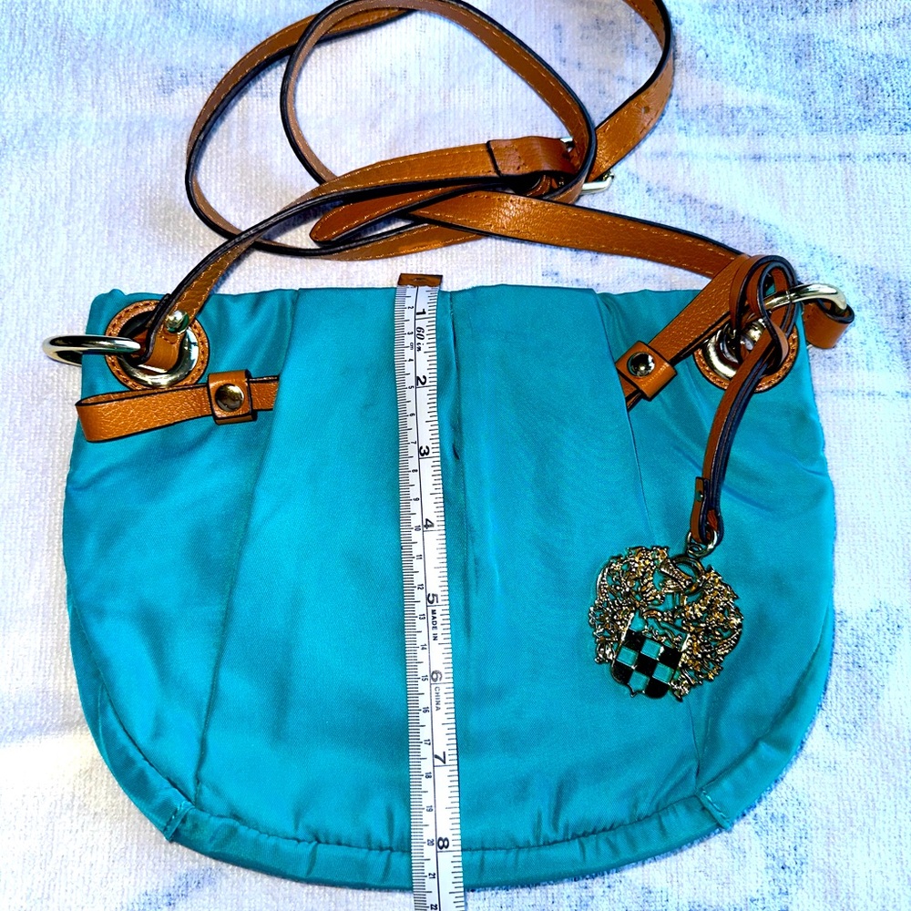 Vince Camuto Turquoise and Brown Crossbody purse - Picture 11 of 12